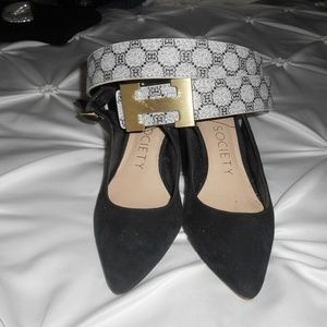 Sole Society Black Chunk Heel